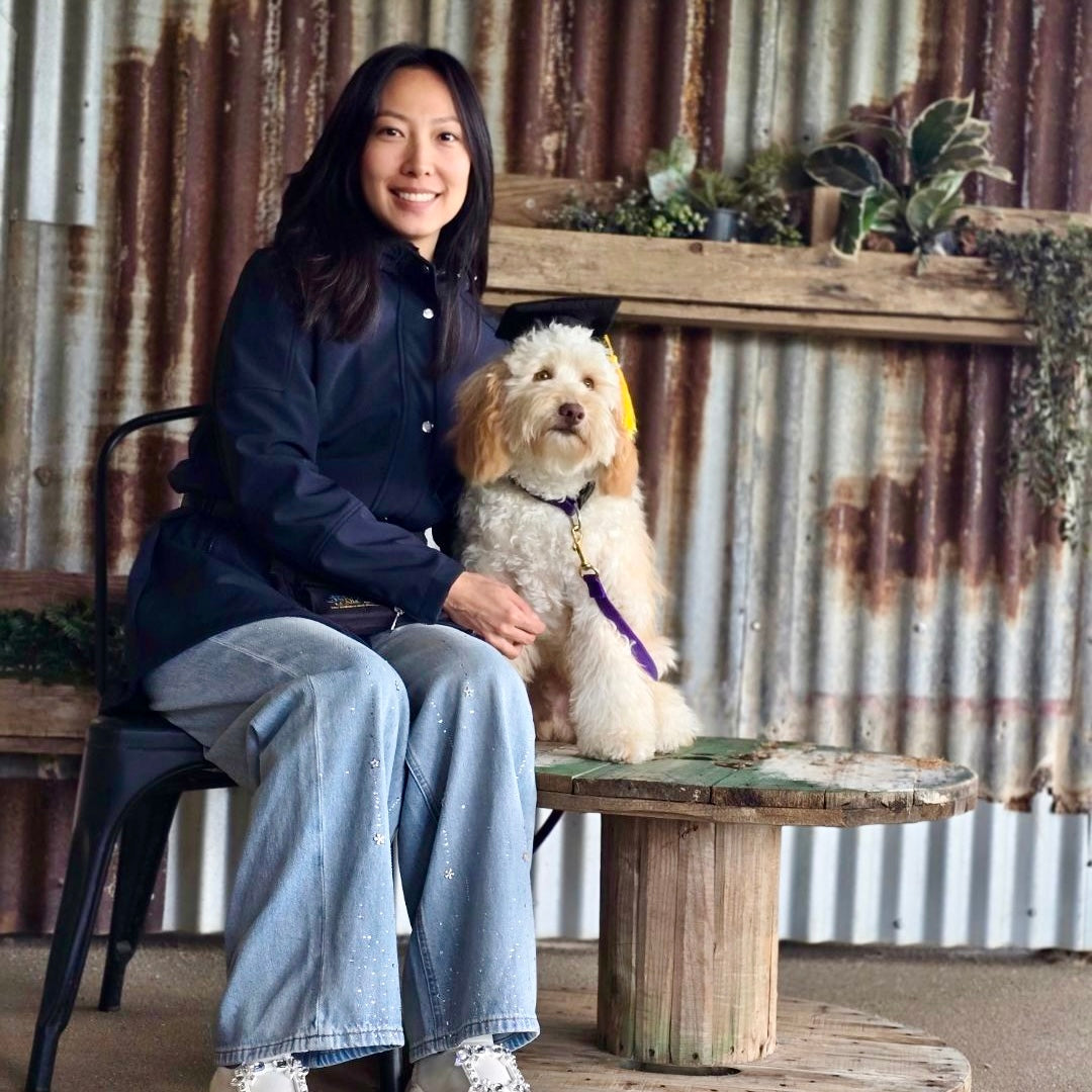 Handler and dog graduating from TASAA Intensive Obedience Dog Training Course in Brisbane.