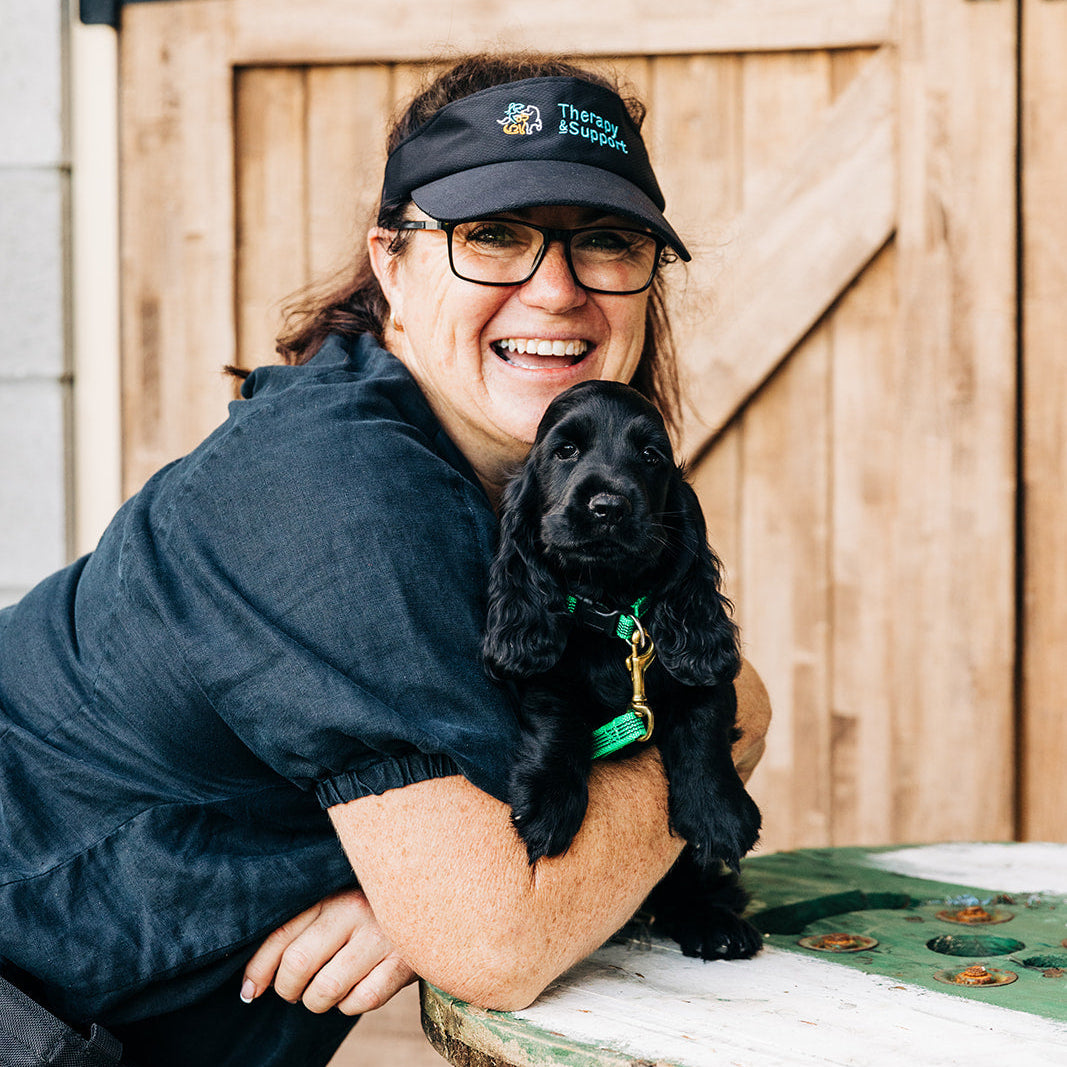 Brisbane Dog Trainer Nikki Bignell with Cocker Spaniel Puppy